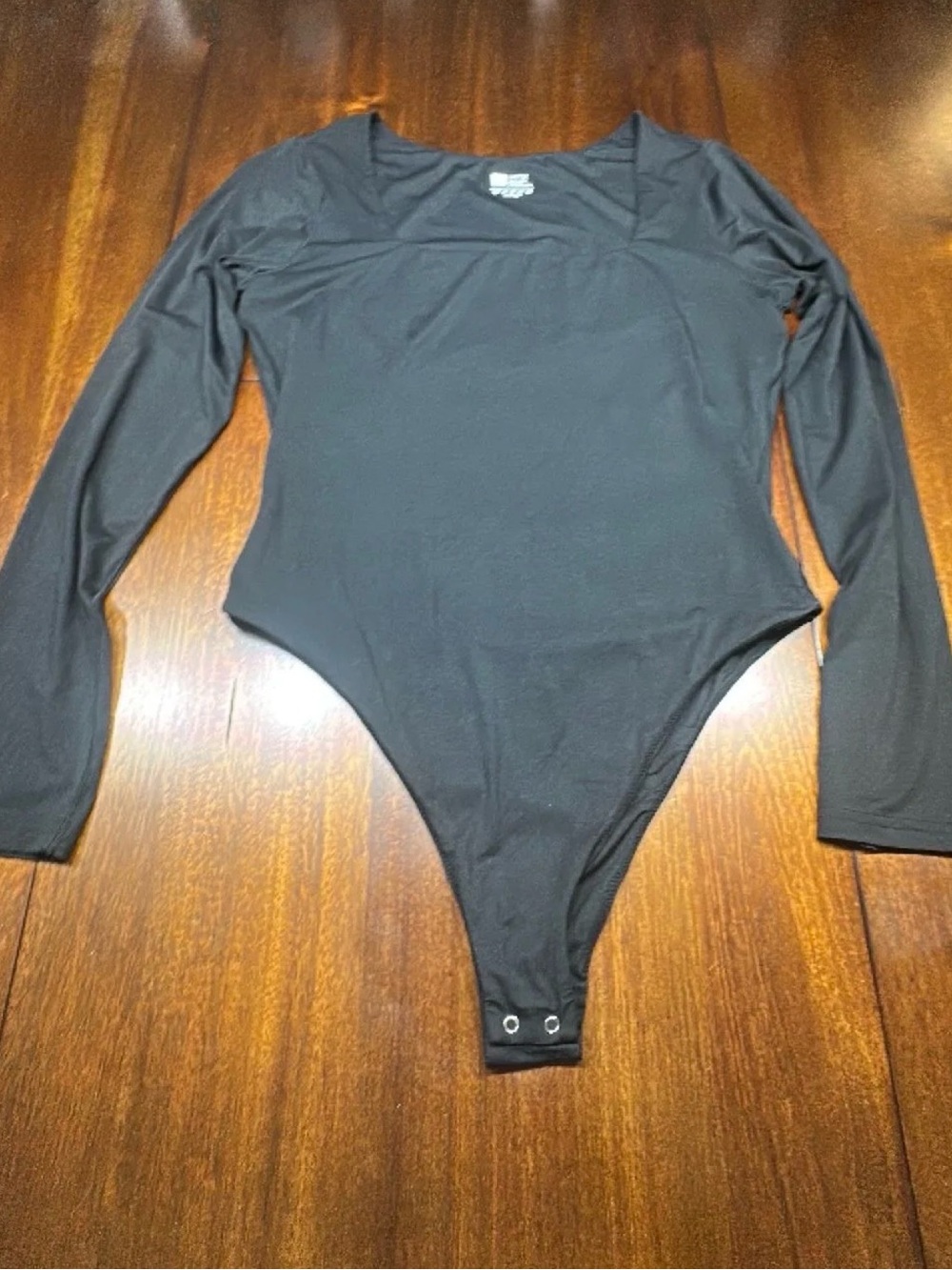 Black Long Sleeve womens One-Piece Bodysuit
